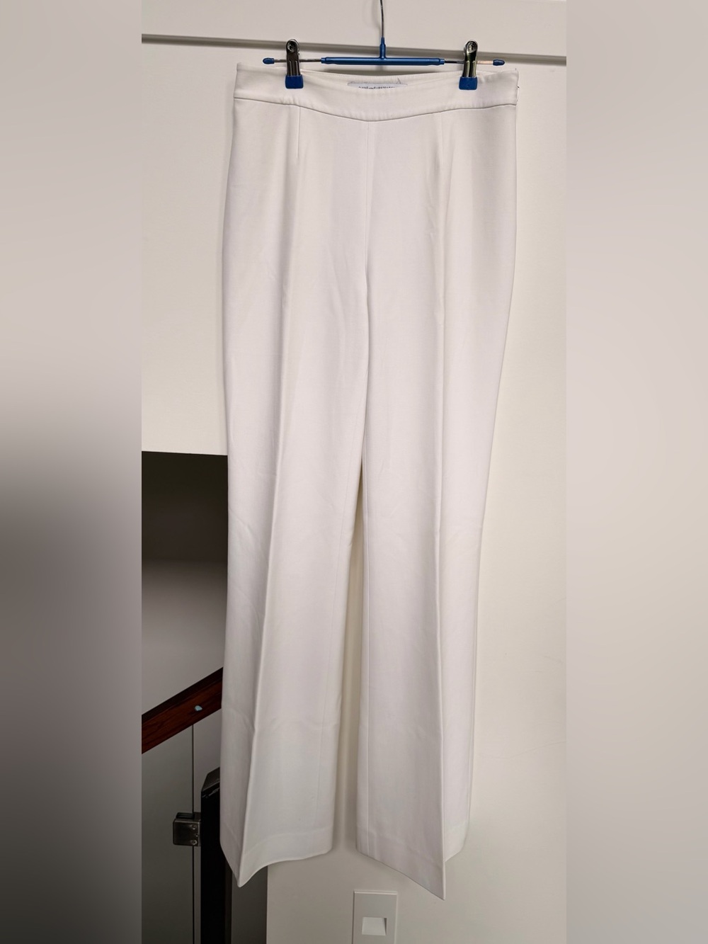 Diane Von Furstenberg White Tailored Wide-Leg Pants